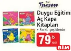 TELESKOP DUYGU EĞİTİMİ AÇ KAPA KİTAPLARI fiyat ve kampanya bilgisi